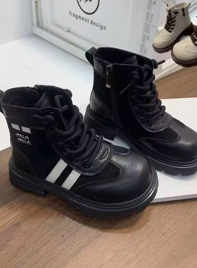 netx LONG真皮轻便礼服英伦风加绒二棉女大童马丁短靴休闲潮靴子