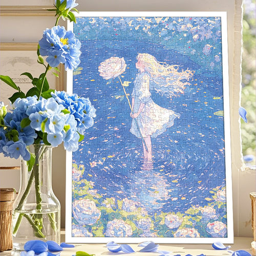 拼图500片白卡解压唯美拼图