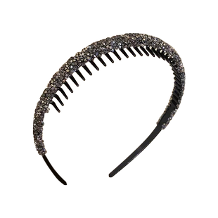 2025新款闪钻发卡发箍女款带齿防滑洗脸压发碎发头箍发捆发窟头饰