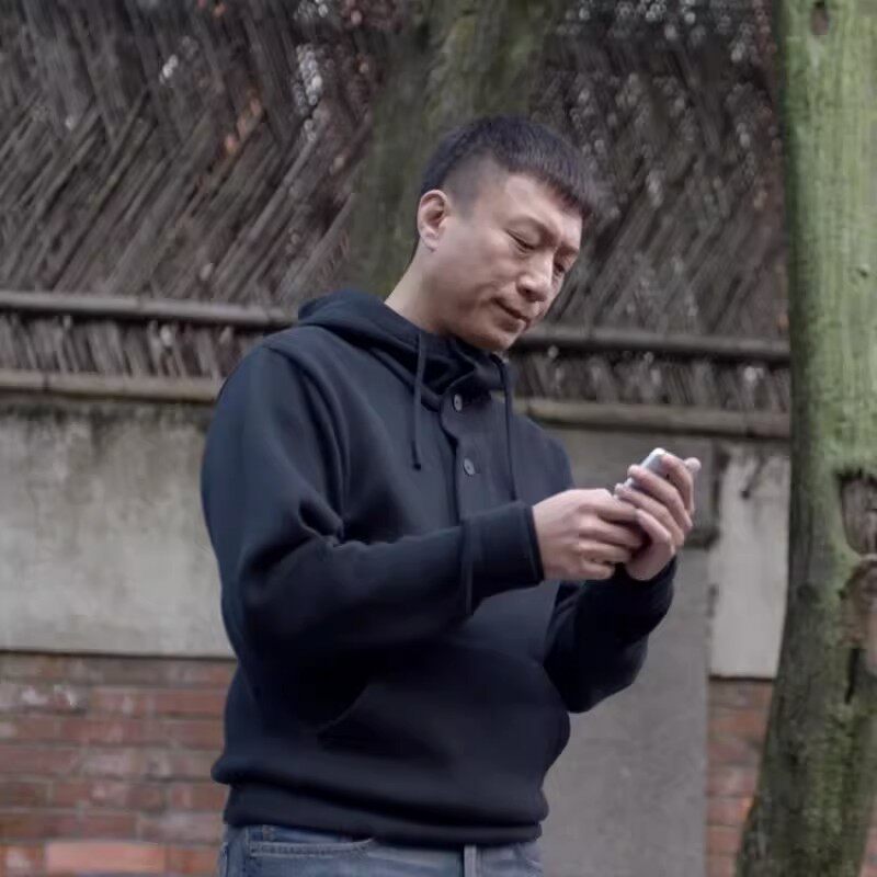 仓树一石潮牌黑色纯棉春秋季卫衣男款秋冬加绒痞帅高级感带帽外套