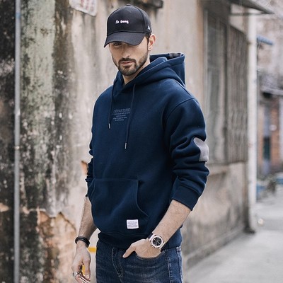 2025新款秋冬款加绒加厚美式连帽春秋季重镑卫衣男士潮牌高端外套