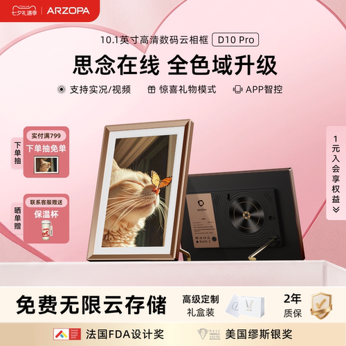 10.1英寸无限内存金属电子相框