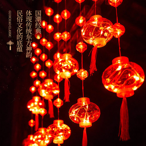 过年红灯笼小彩灯LED灯2023