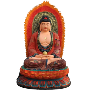 寺庙树脂佛像如来佛 阿弥陀佛三宝佛药师佛 供奉家用释迦摩尼神像