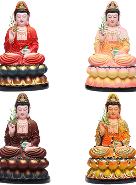 树脂玻璃钢招财观世音神像
