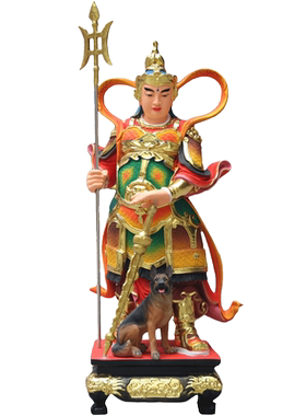 树脂玻璃钢招财寺庙二郎神佛像