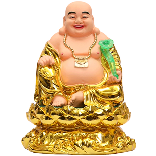 寺庙弥勒佛坐像白衣宽体佛大肚佛供奉家用笑口常开笑佛招财摆件