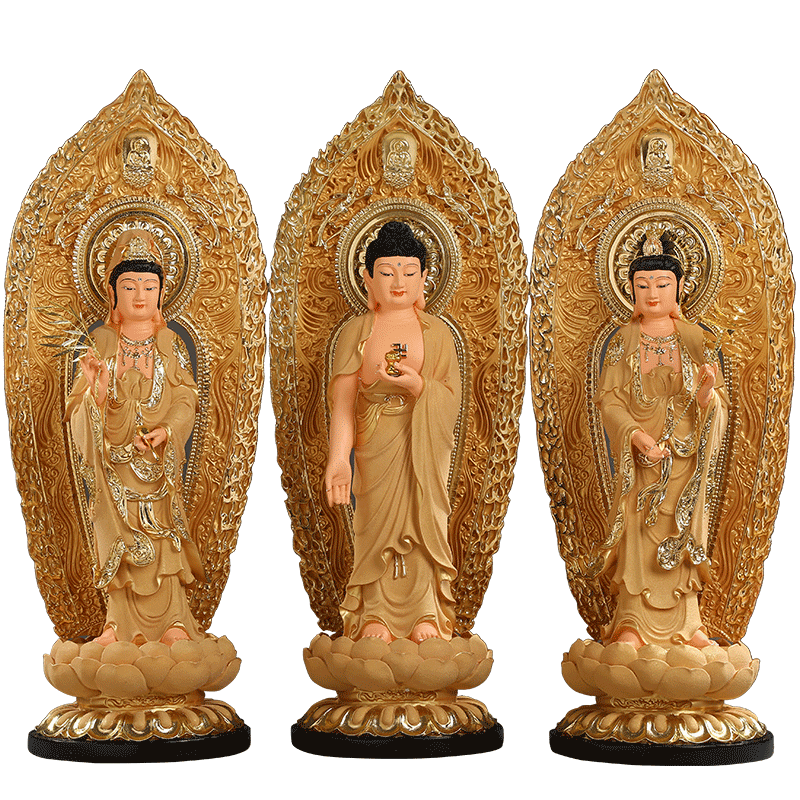 树脂玻璃钢沙金西方三圣寺庙