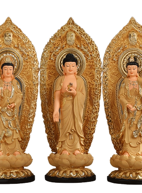 树脂玻璃钢沙金西方三圣寺庙