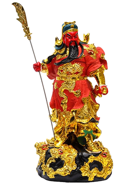 树脂玻璃钢招财九龙关公