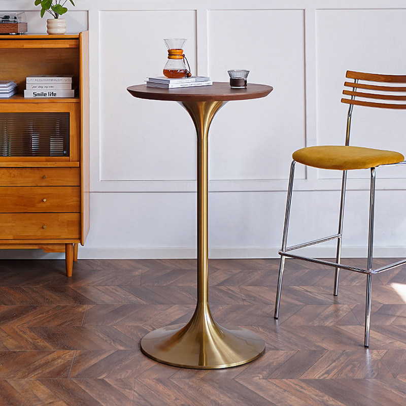 北欧实木休闲圆形吧台桌简约现代阳台靠窗酒吧桌椅郁金香高脚桌子,商业/办公家具,酒吧台,淘宝优惠券,粉丝福利购,淘宝优惠卷