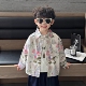 薄款 男童港风花衬衫 复古涂鸦衬衣宝宝长袖 儿童春秋款 外套 2026新款