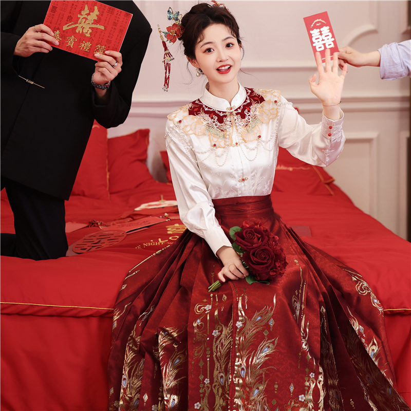2024新款秋冬马面裙敬酒服诺婉寻
