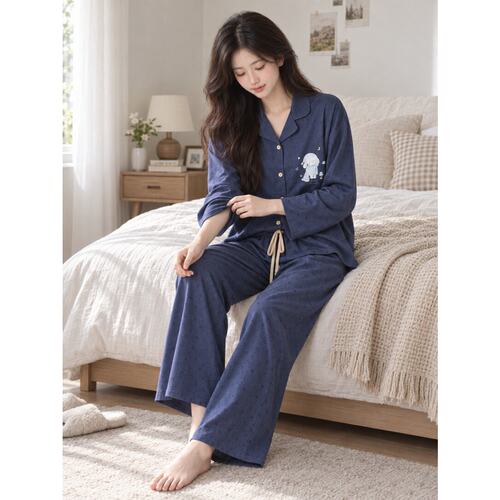 维多利亞2026年新款超萌小兔睡衣女秋季莫棉睡觉卡通可外穿家居服