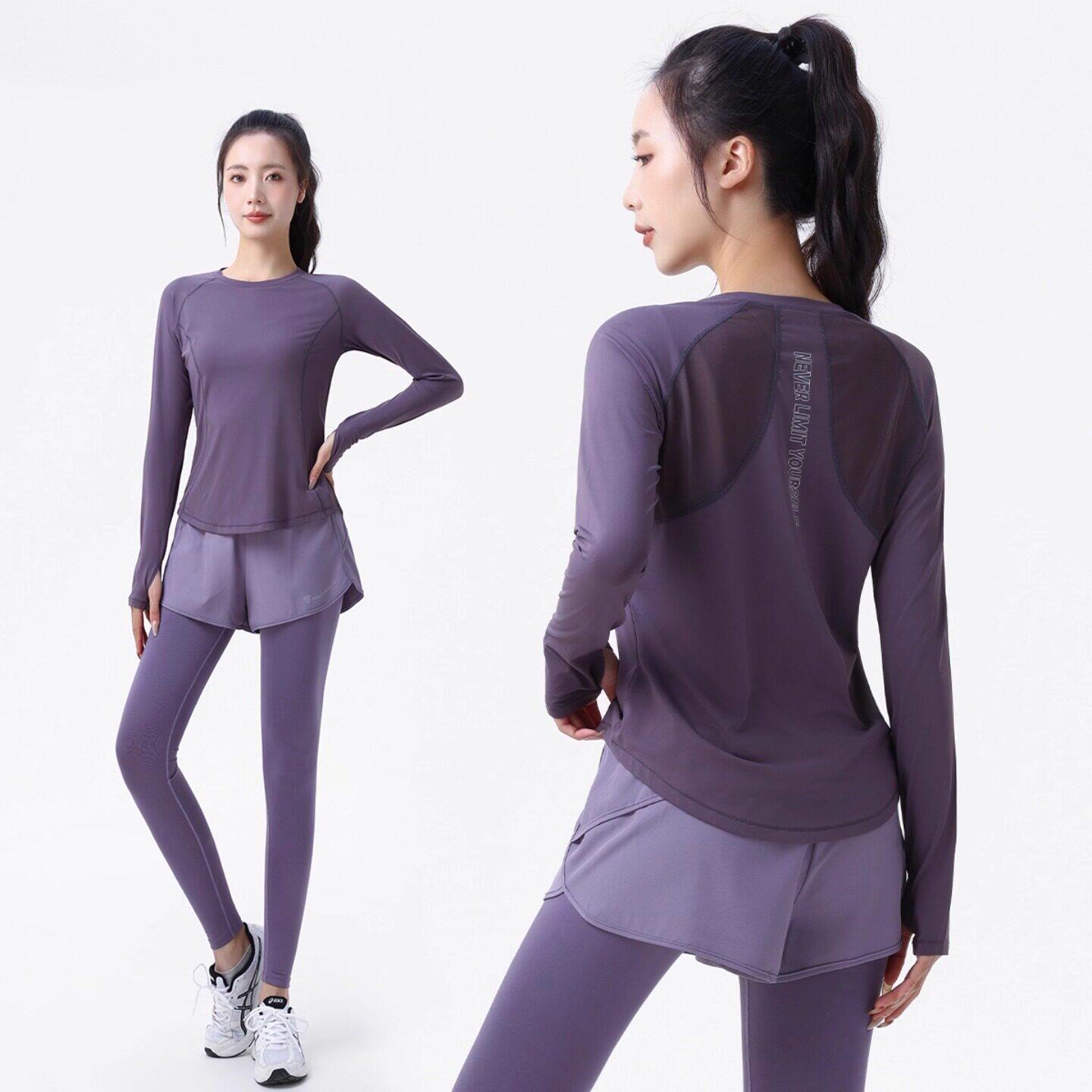 NextLori运动套装女春秋新款速干衣健身服专业跑步瑜伽服羽毛球服