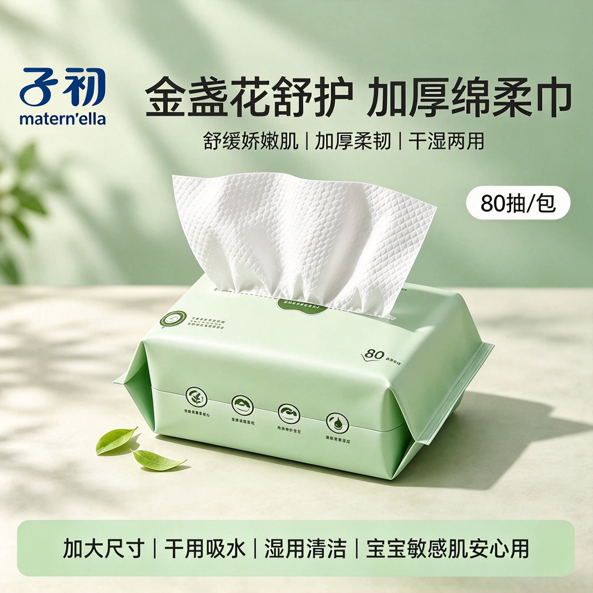 子初新生婴儿纯棉加厚一次性洗脸