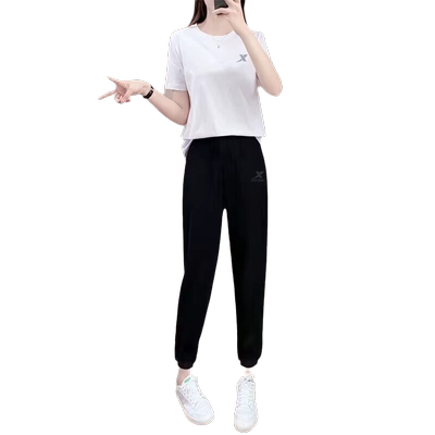 特步运动服套装短袖T恤