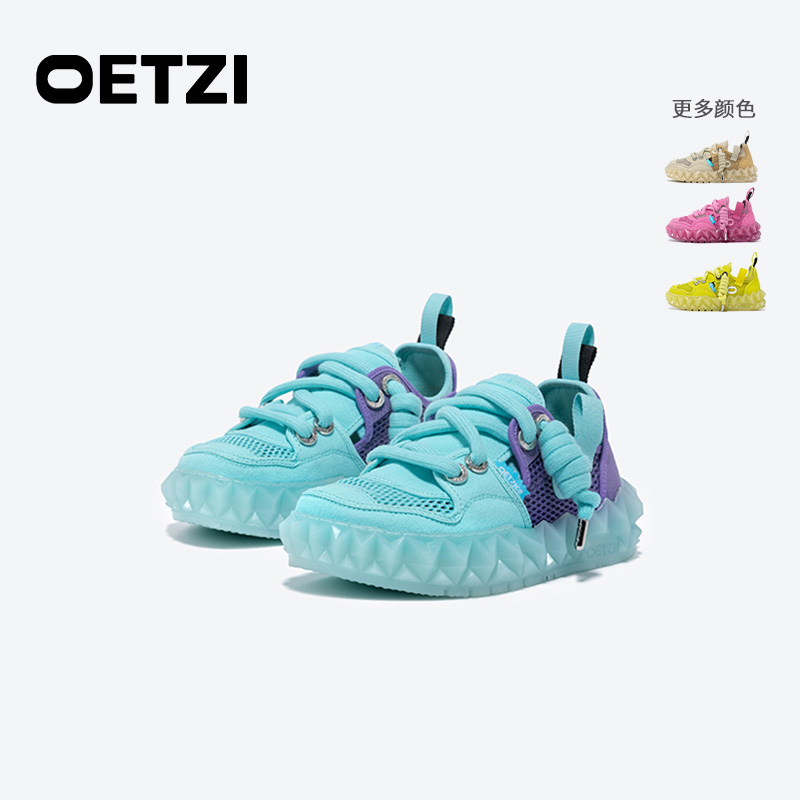 OETZI低帮圆头时尚丑萌帆布鞋