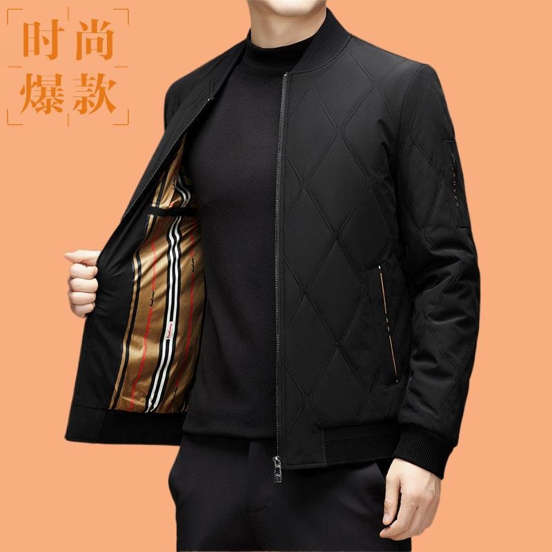秋冬男士桑蚕丝薄款保暖棉衣