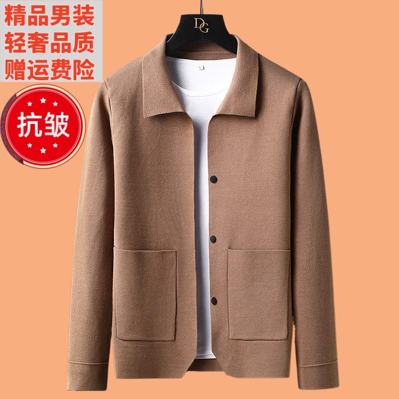 针织衫秋季休闲新款时尚翻领春秋