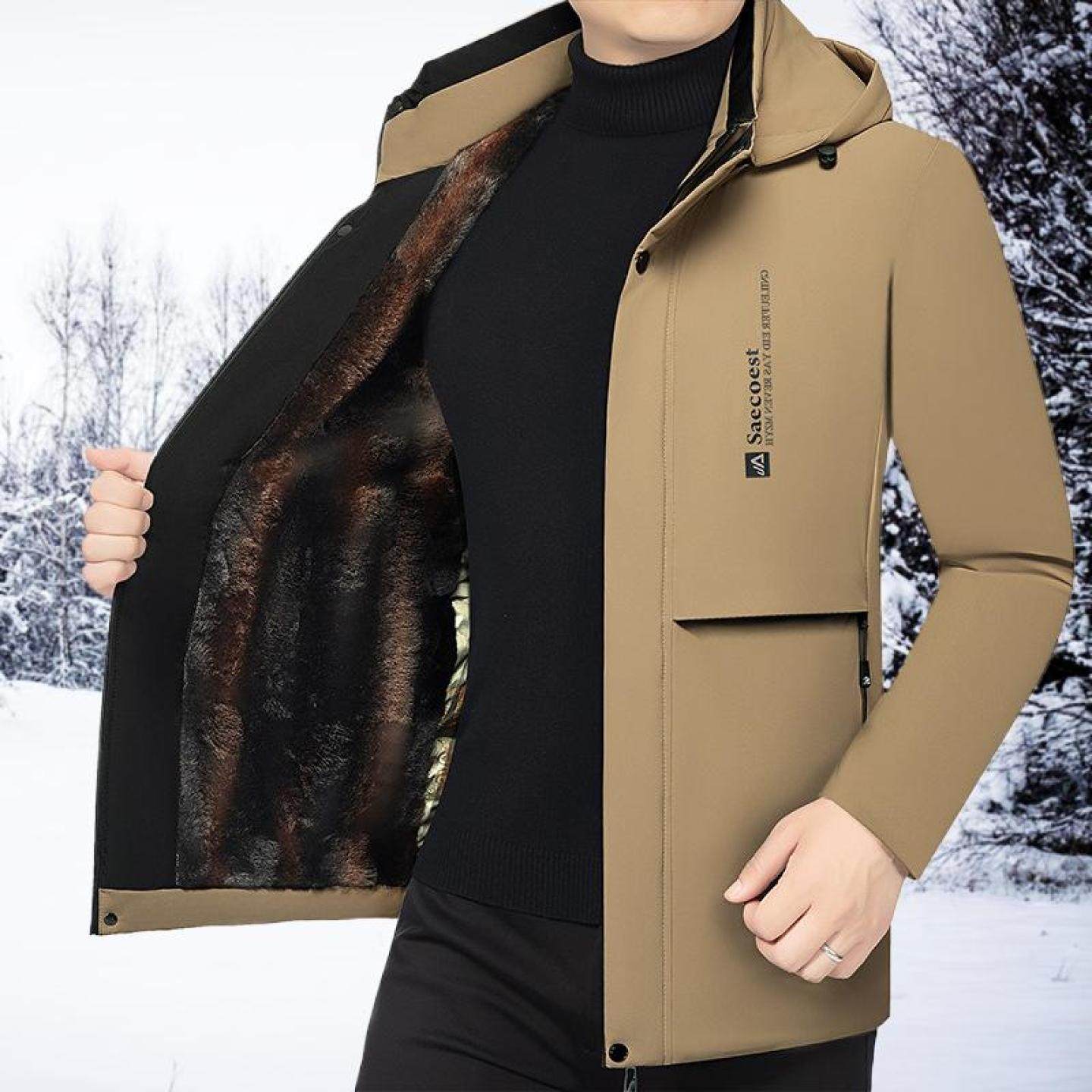 棉袄加厚冬装高档中年冬季棉衣爸爸羽绒男士外套新款2025保暖