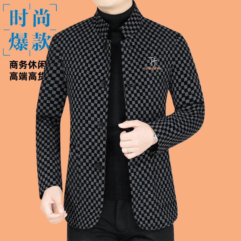 挺括冬季毛呢外套加厚休闲帅气男
