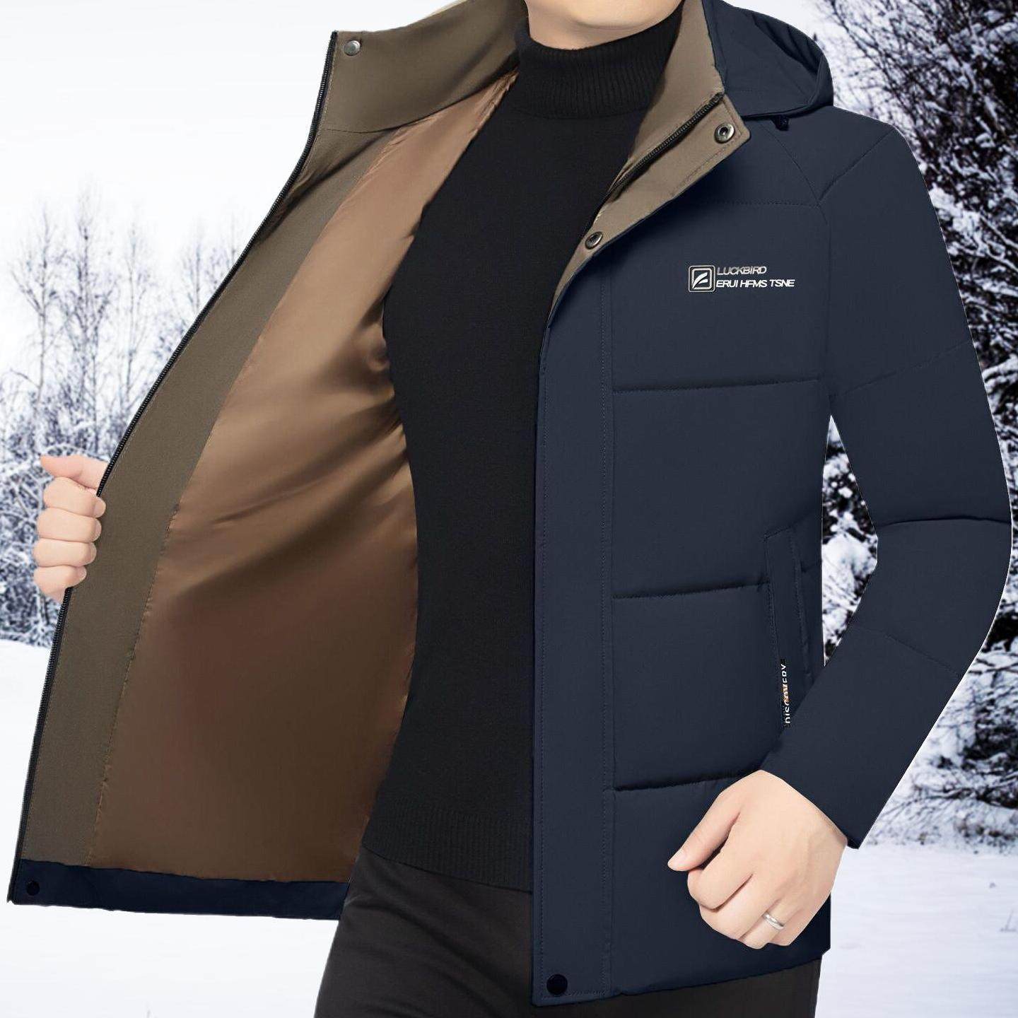 冬装男士羽绒中年棉袄高档加厚棉衣外套新款爸爸冬季2025保暖