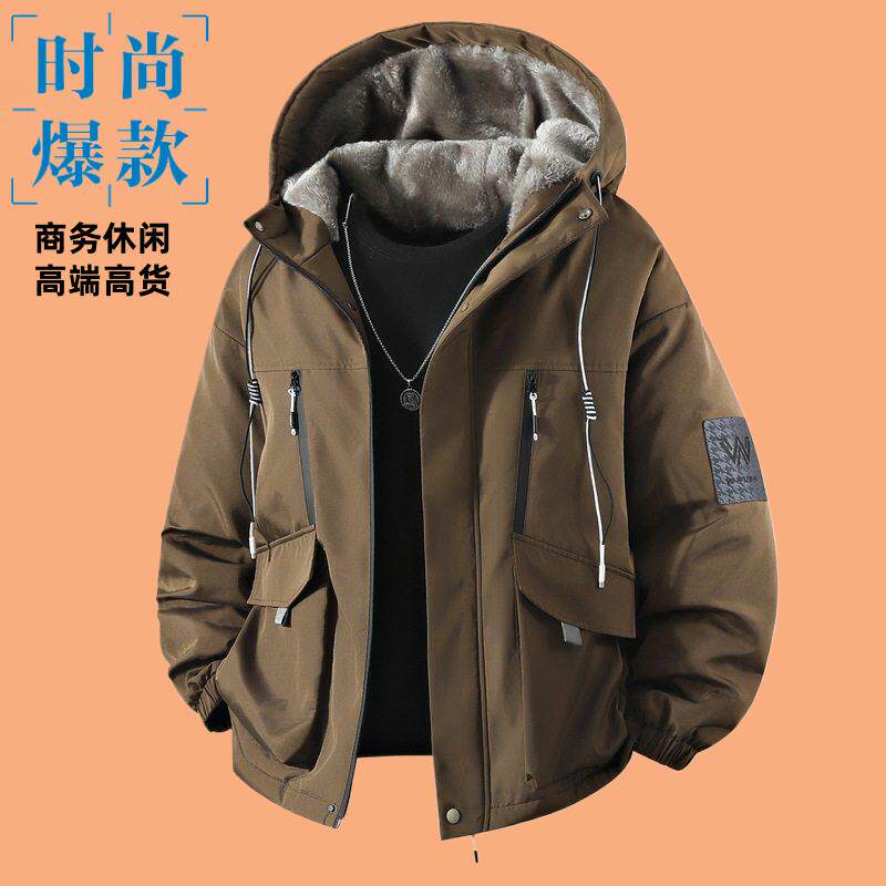 冬季外套加厚夹克保暖克服男绒潮