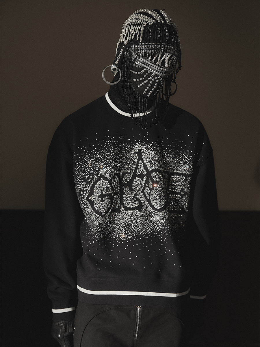 GLACIERBOY 23A/W ALL OVER STAR RHINESTONE SWEATSHIRT烫钻卫衣