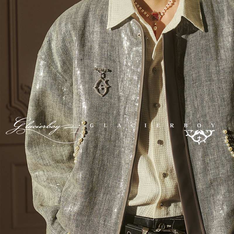 EGLB丨珠绣亚麻珍珠外套