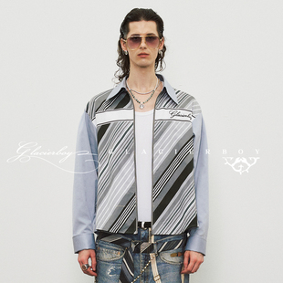 GLACIERBOY|200支高织精梳全棉定位印花衬衫外套