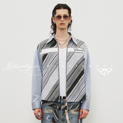 200支高密面料定位印花衬衫外套