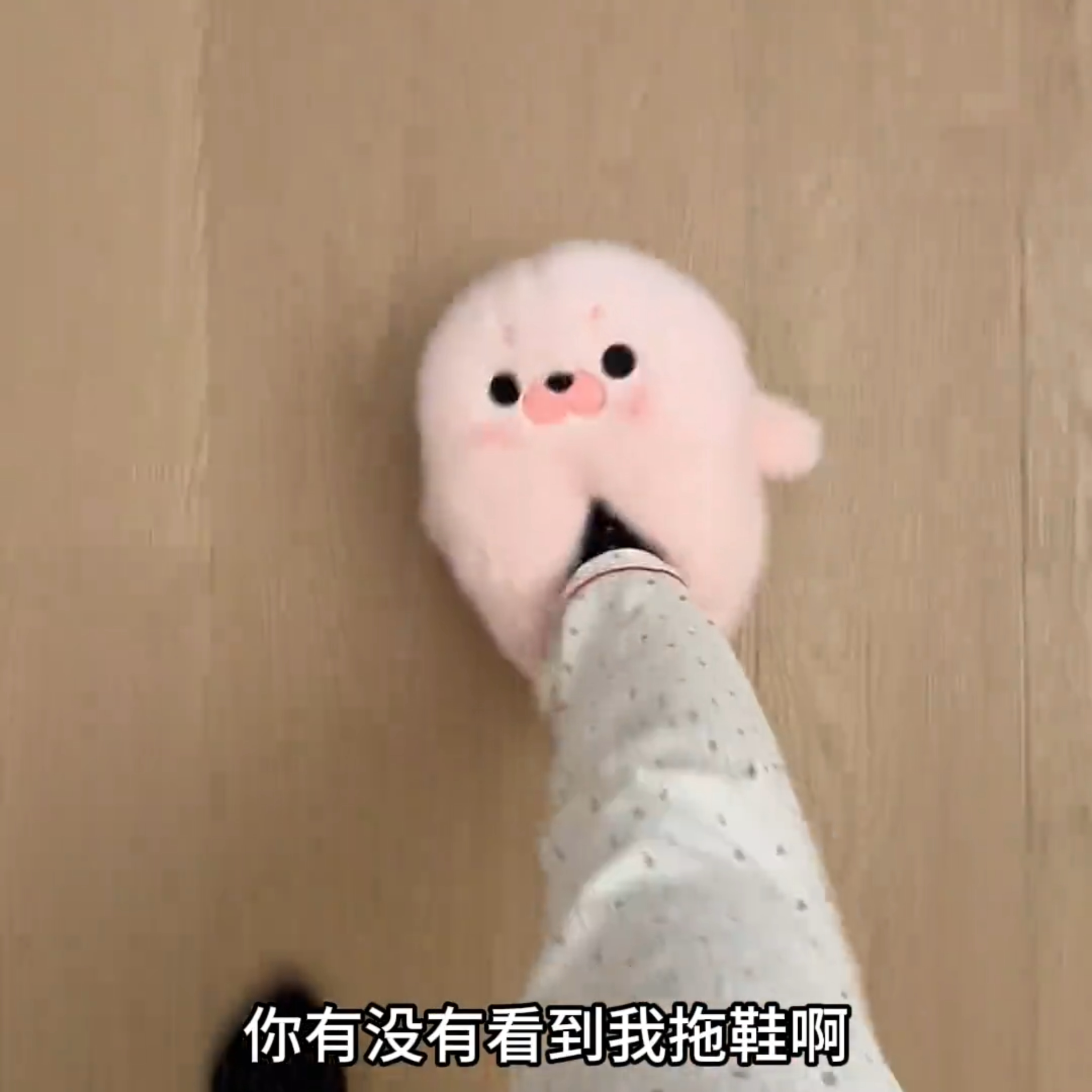 抖音同款同款海豹儿童棉拖鞋搞怪毛绒/玩偶/公仔/布