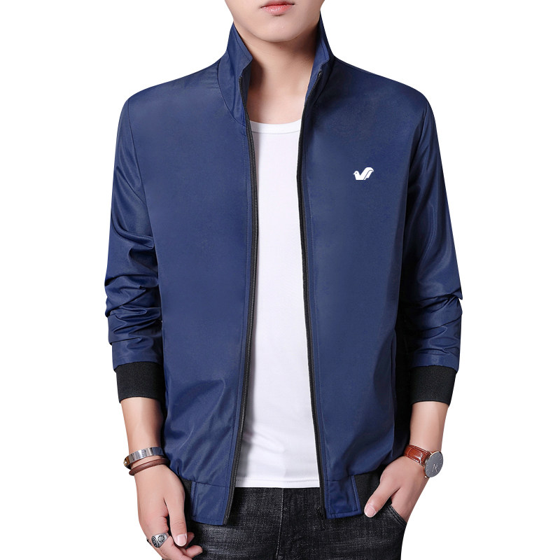 WASSUP BEE冬季男士休闲夹克外套潮流帅气单衣中年商务男装外衣