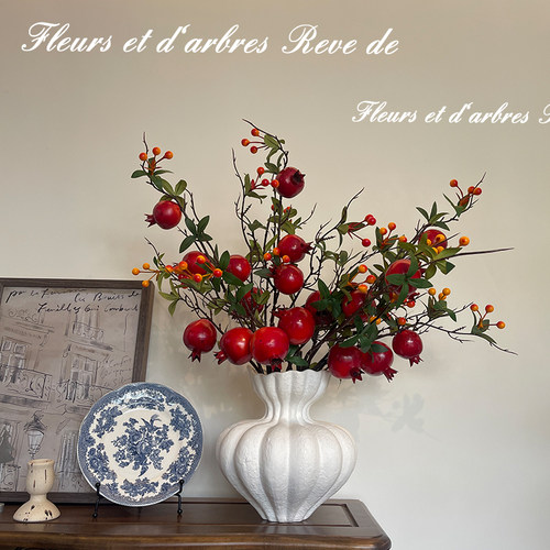 年宵花冬青果石榴仿真花假花花束