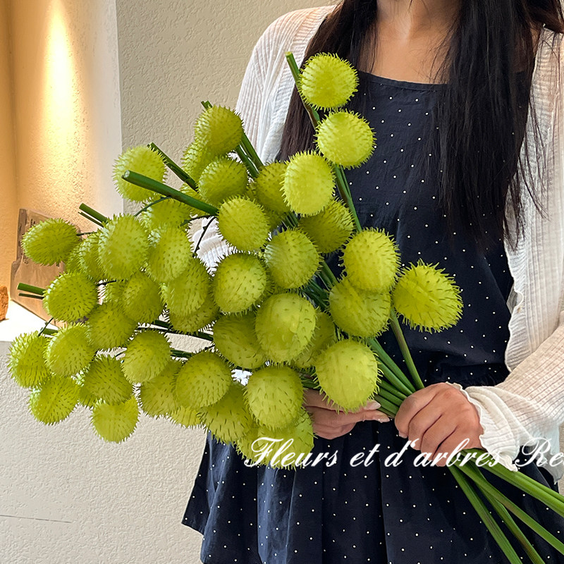 高级森系绿植刺梨果仿真花