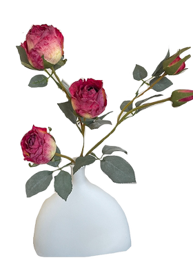 红玫瑰花干花婚房仿真花