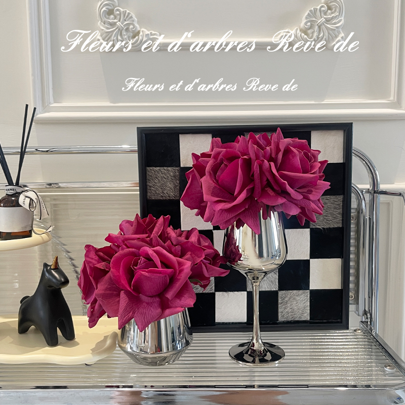 高档手感保湿玫瑰仿真花摆件