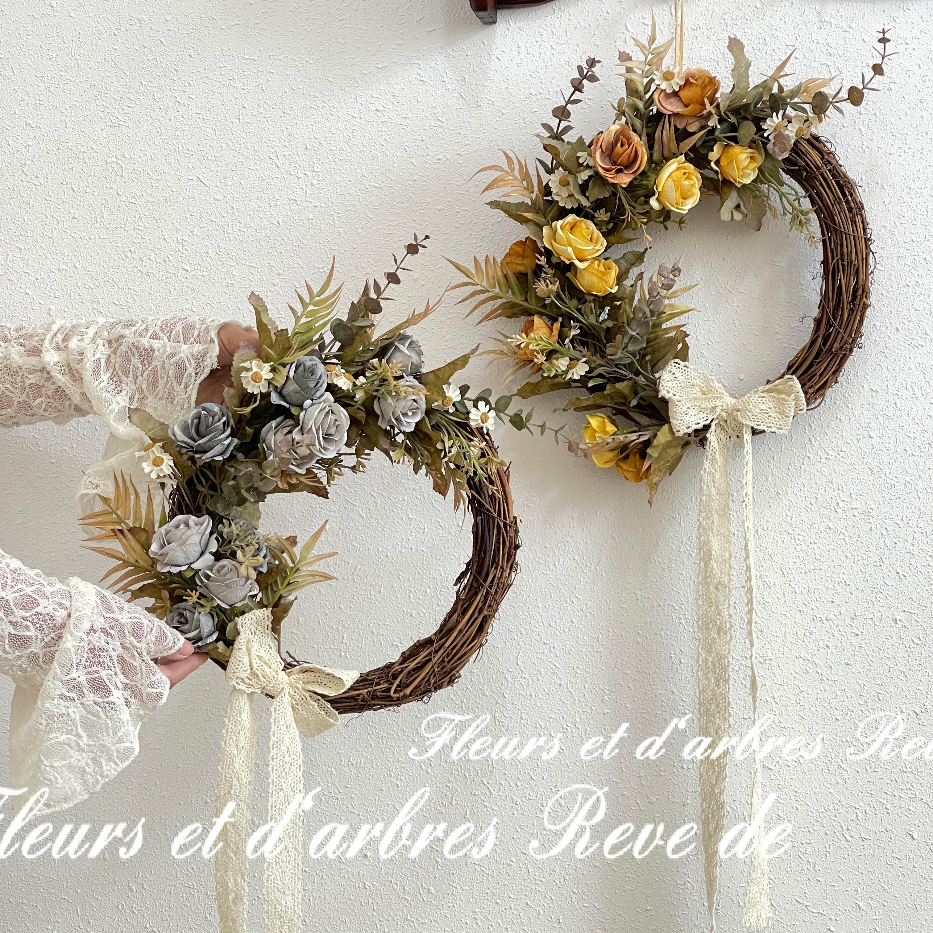 花环伏藤手作墙壁装饰仿真花