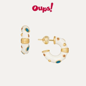 oups张婧仪孟子义同款 点缀维纳斯耳环小巧百搭C圈耳环s925银原创