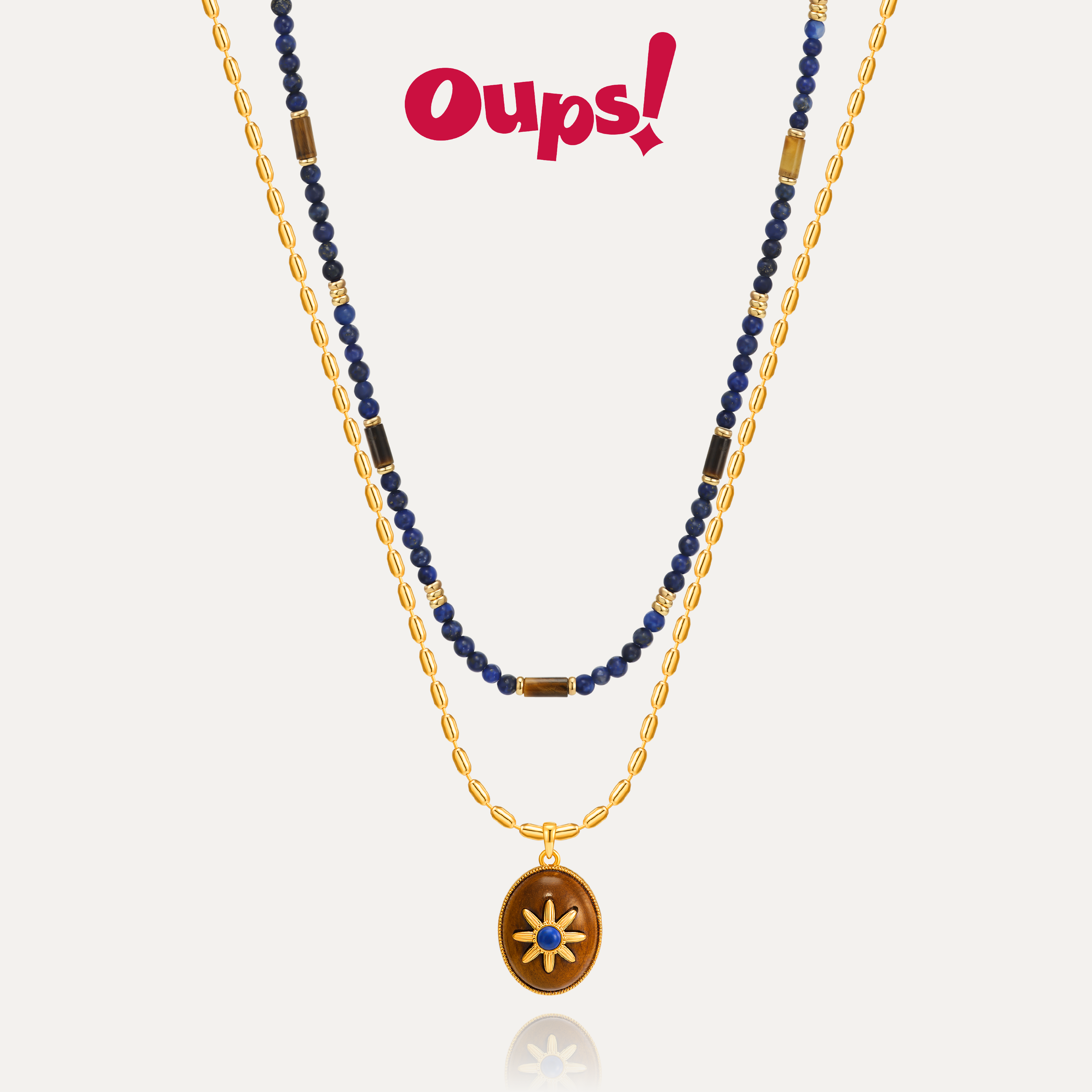 Oups莫图蓝调套组项链原创设计