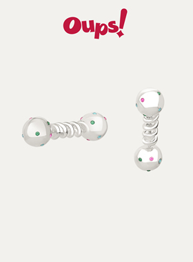 【新年礼物】oups何超莲杨超越同款多彩弹簧耳环独特s925耳饰原创