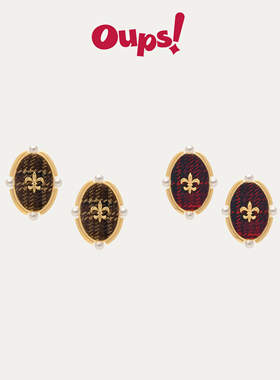 【新年礼物】oups张雅钦同款鸢尾之镜耳环红色新年节日耳饰925银