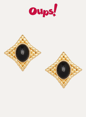 【新年礼物】oups钟楚曦蔡文静黄金权杖耳环小众气质s925耳饰原创