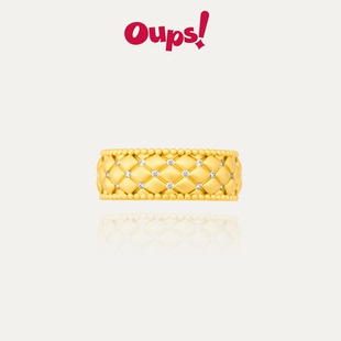 【新品】Oups!雅典娜之盾戒指法式优雅菱格纹指环简约设计感原创