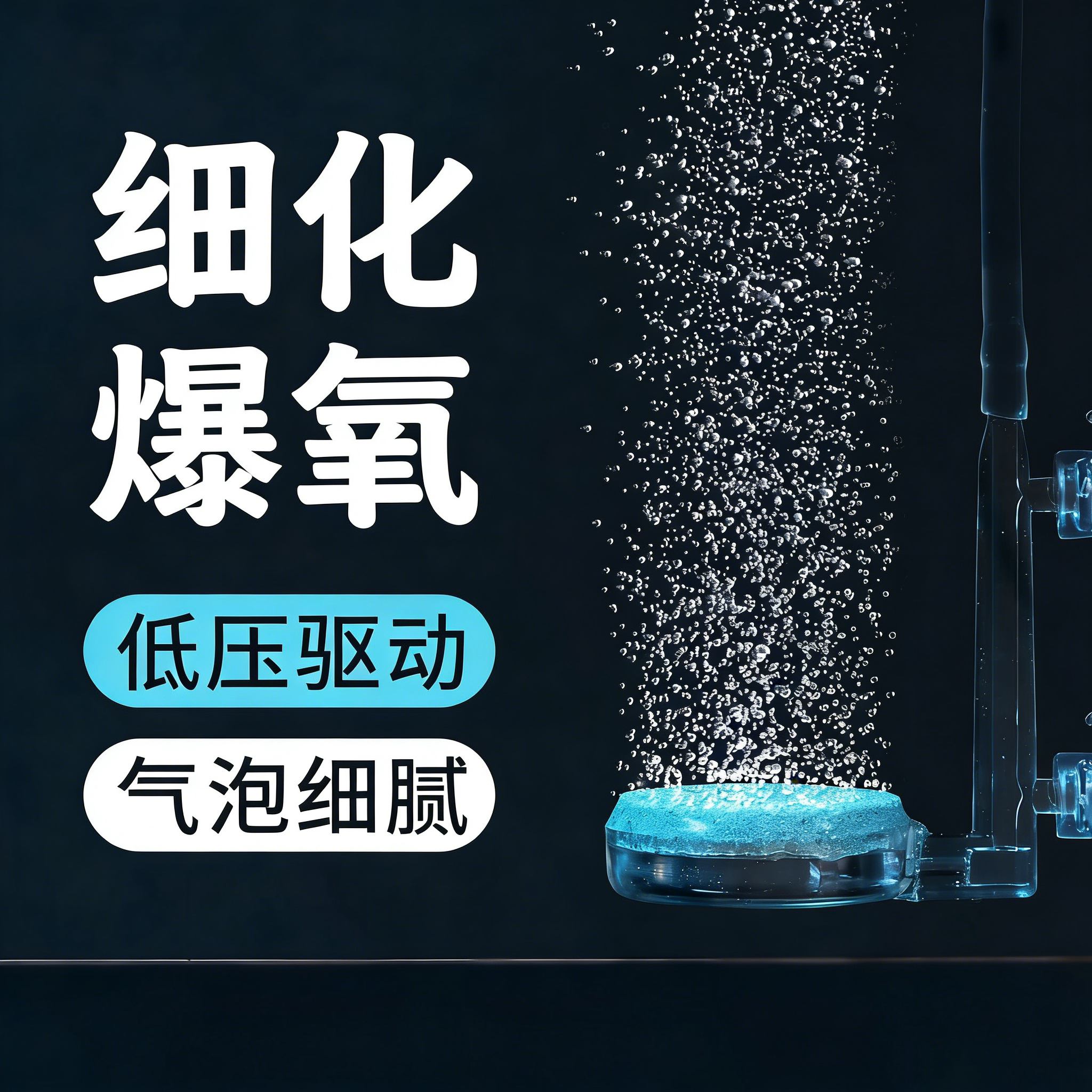 鱼缸纳米静音爆氧气泡石细化器