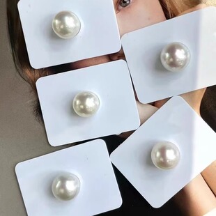 天然海水澳白镜面光单颗裸珠近正圆瑕疵少正圆高品可定制可挑可选