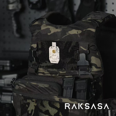 RAKSASA  2025 Target 人形靶贴 银箔复合碳纤维 魔术贴 士气章
