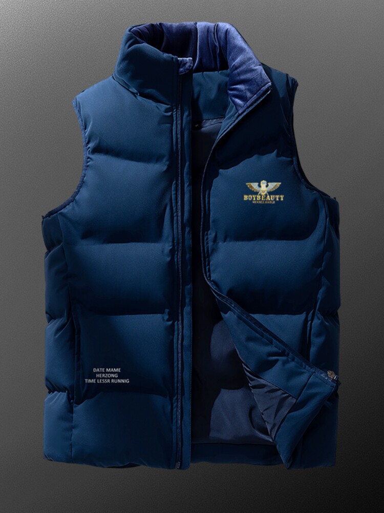 중년 및 노인 남성 오리 다운 의류 조끼 2023 가을 겨울 새로운 두꺼운 조끼 소년은 얇은 조끼를 입습니다