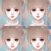 十月雪 绯色 零碎 发3 呆啾 逆水寒手游捏脸女通用